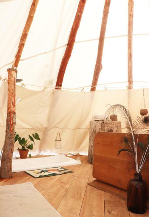 Tipi Lodge Dans La Foret 米尼赞海滩 外观 照片