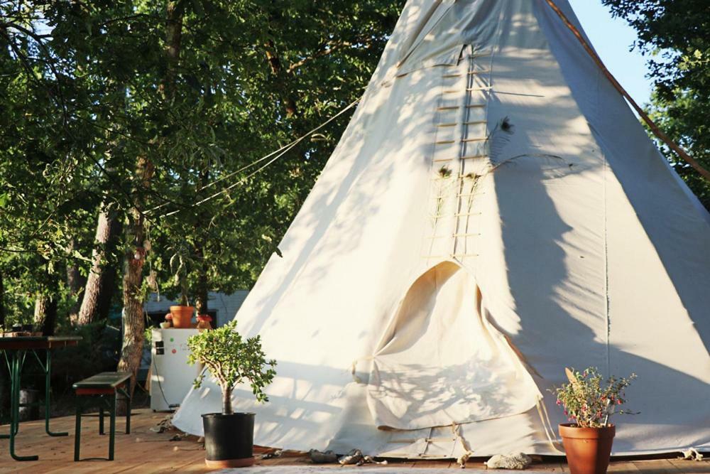 Tipi Lodge Dans La Foret 米尼赞海滩 外观 照片